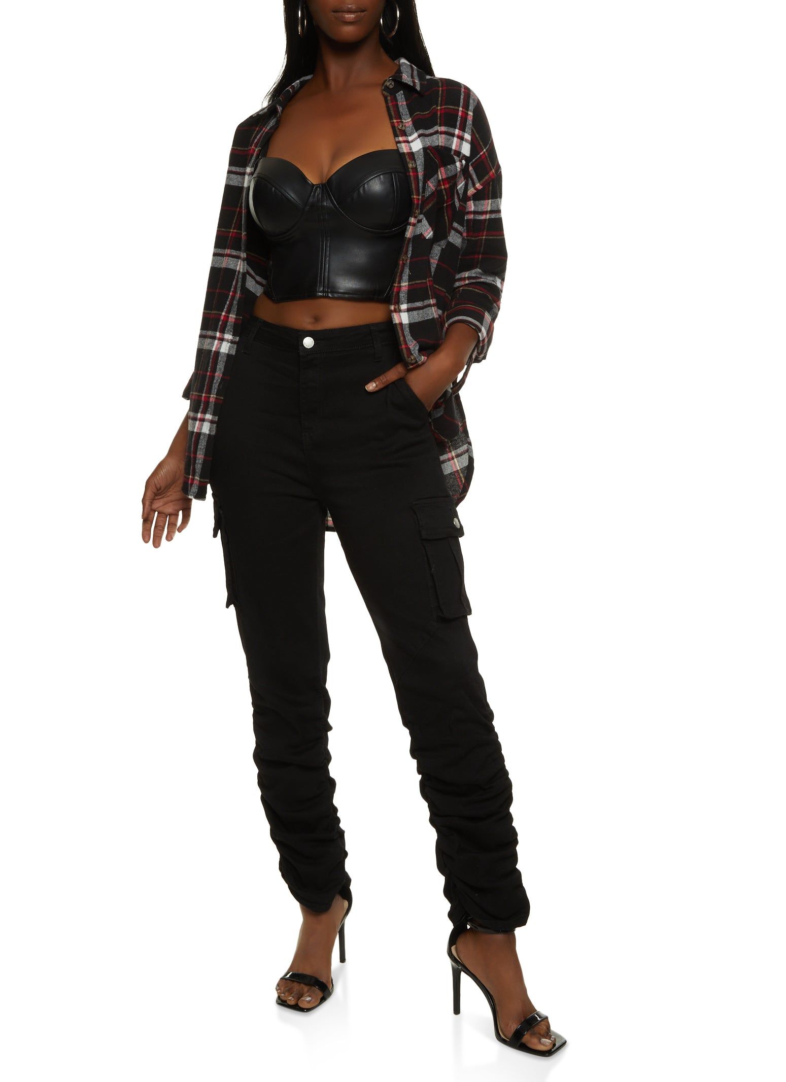 Cargo Pocket Ruched Skinny Jeans sold by Rainbow product image thumbnail 2