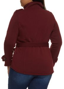 Plus Size Belted Military Jacket sold by Rainbow