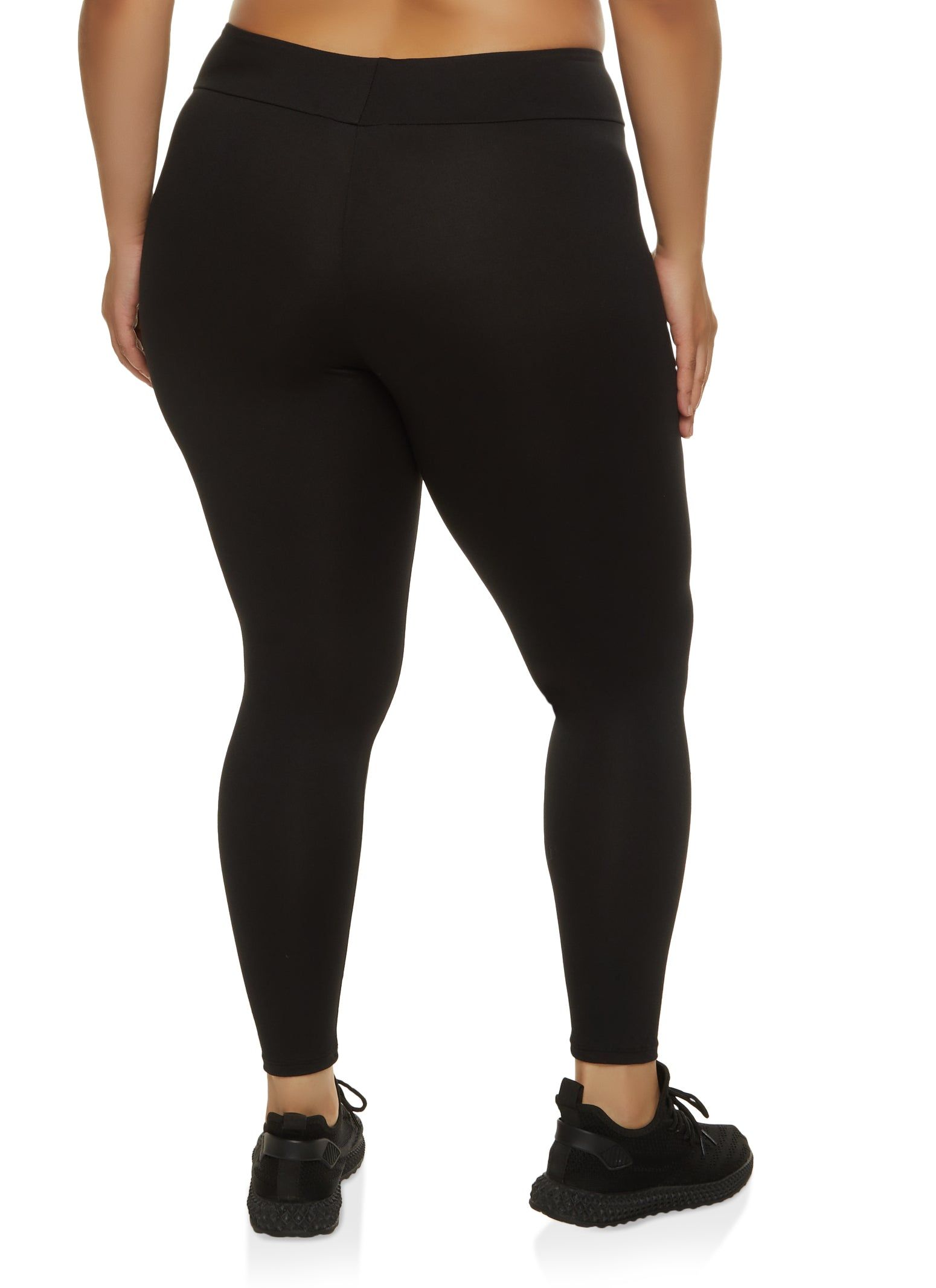 Plus Size High Waist Wide Waistband Leggings sold by Rainbow product image thumbnail 2