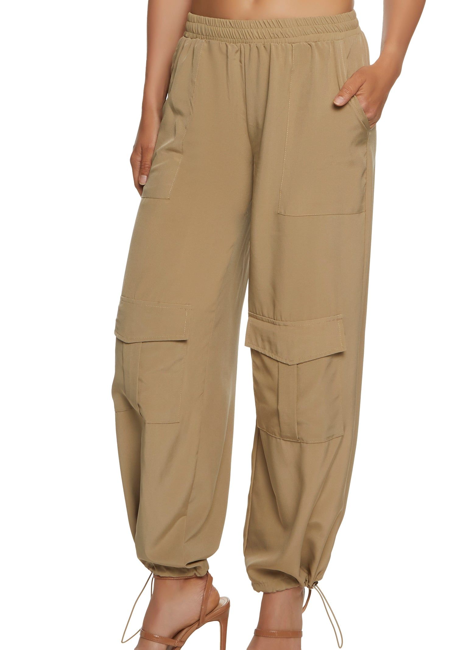 Nylon Cargo Parachute Pants sold by Rainbow