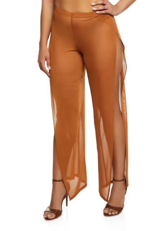 Daisy Mesh Open Side Wide Leg Pants sold by Rainbow