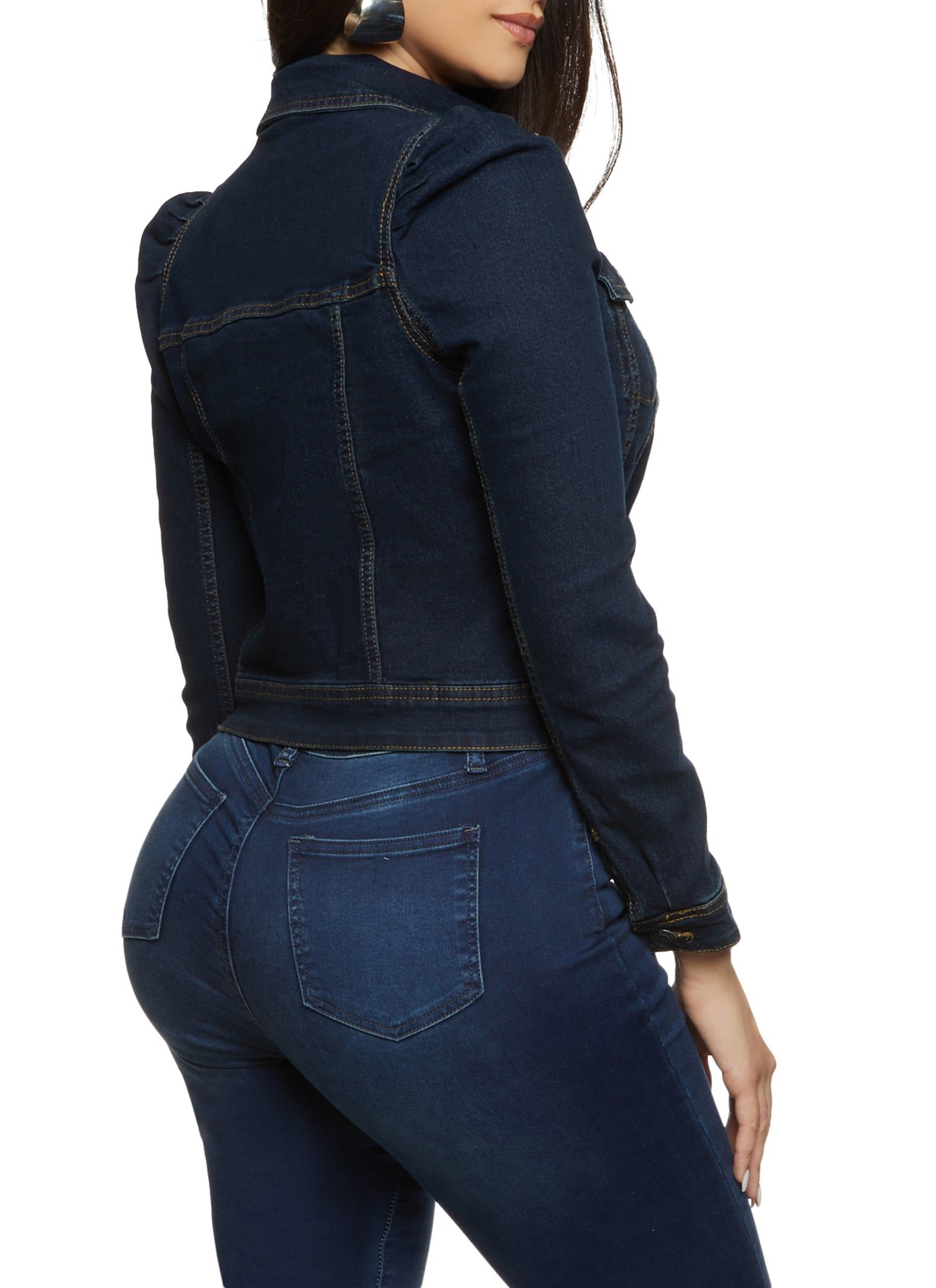 Puff Sleeve Denim Jacket sold by Rainbow product image thumbnail 2