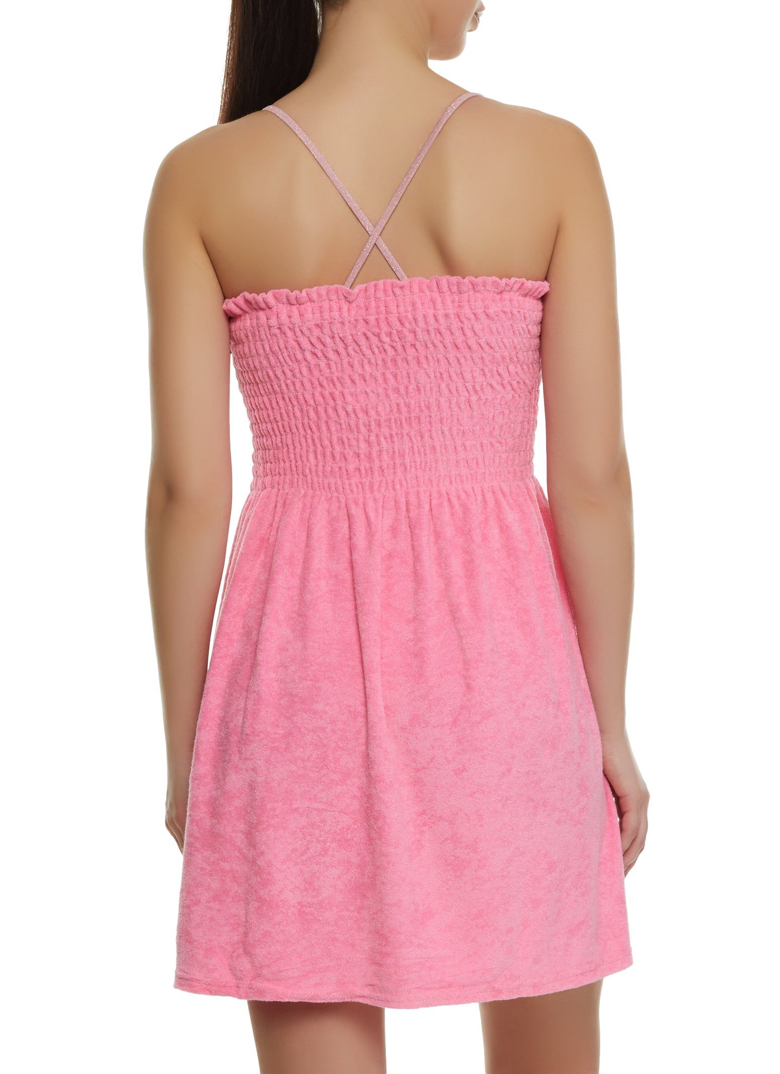 Terry Cloth Strapless Cover Up Mini Dress sold by Rainbow product image thumbnail 3