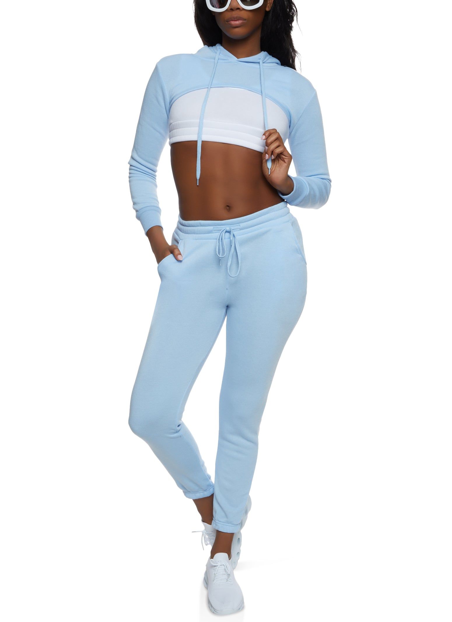 Long Sleeve Shrug Hoodie sold by Rainbow product image thumbnail 2