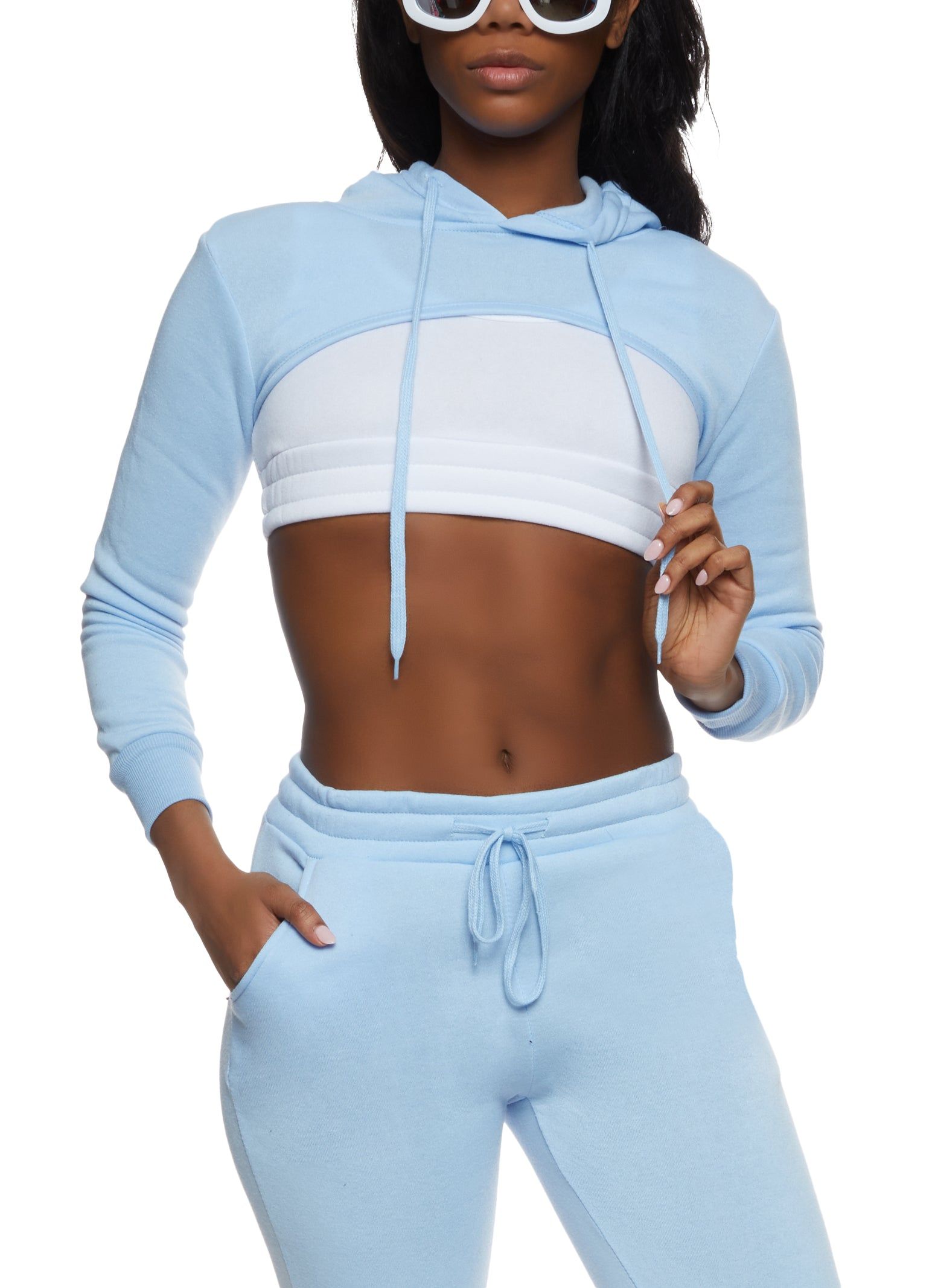 Long Sleeve Shrug Hoodie sold by Rainbow