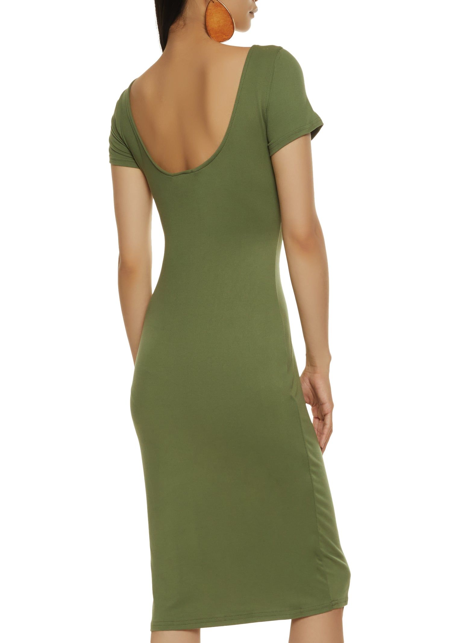 Solid Midi T Shirt Dress sold by Rainbow product image thumbnail 3