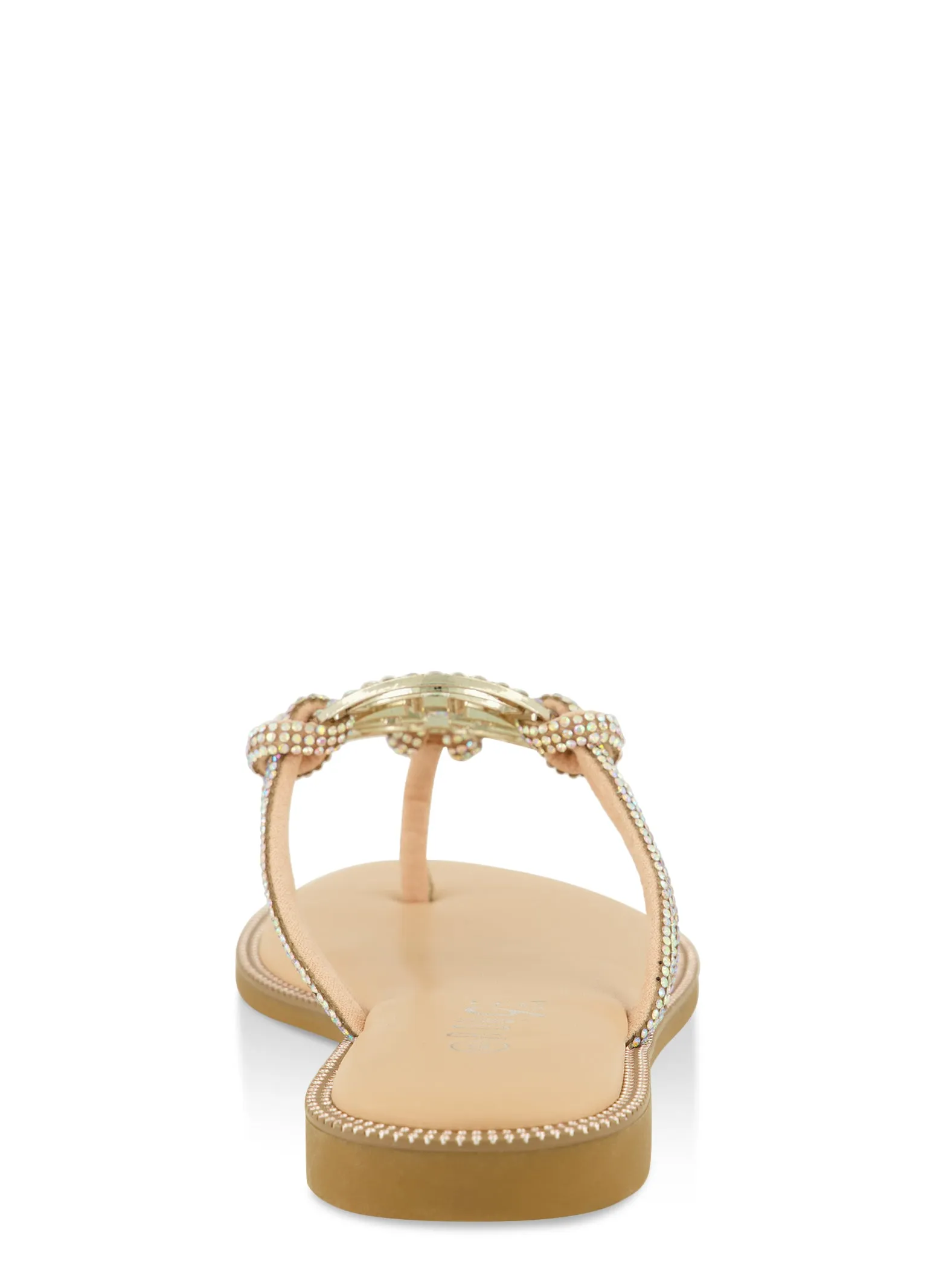 Rhinestone Geo Pendant Thong Sandals sold by Rainbow product image thumbnail 3