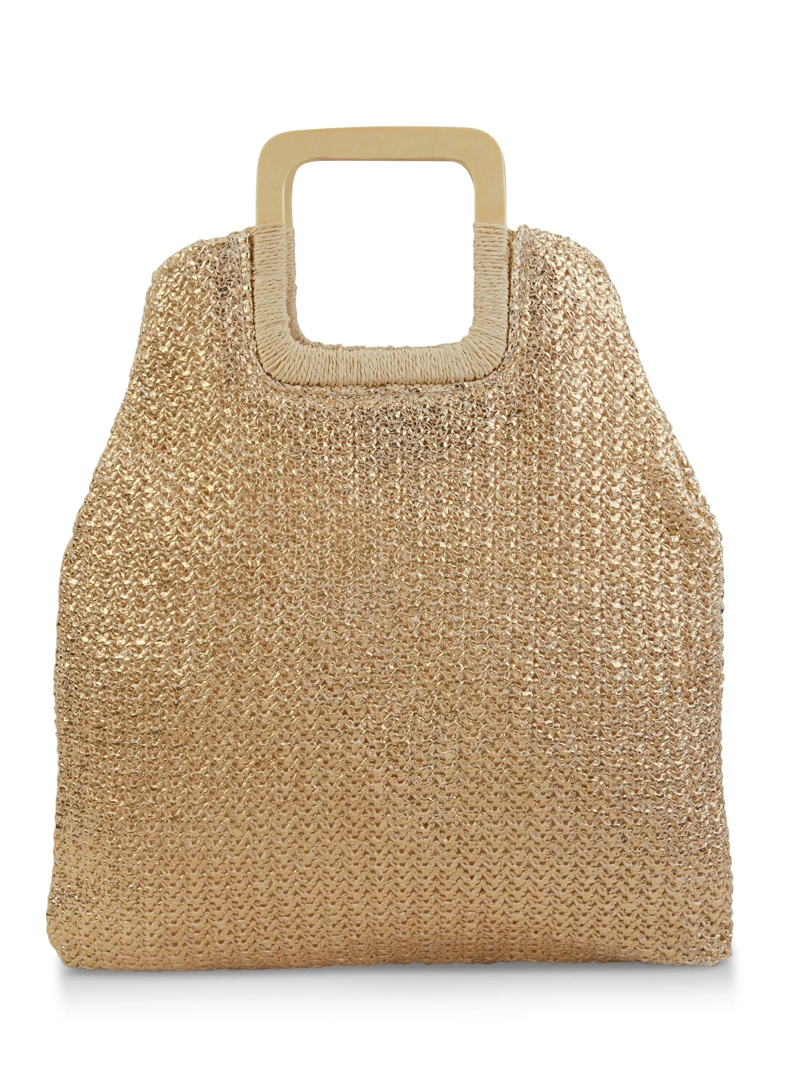 Square Handle Lurex Straw Tote Bag sold by Rainbow product image thumbnail 2