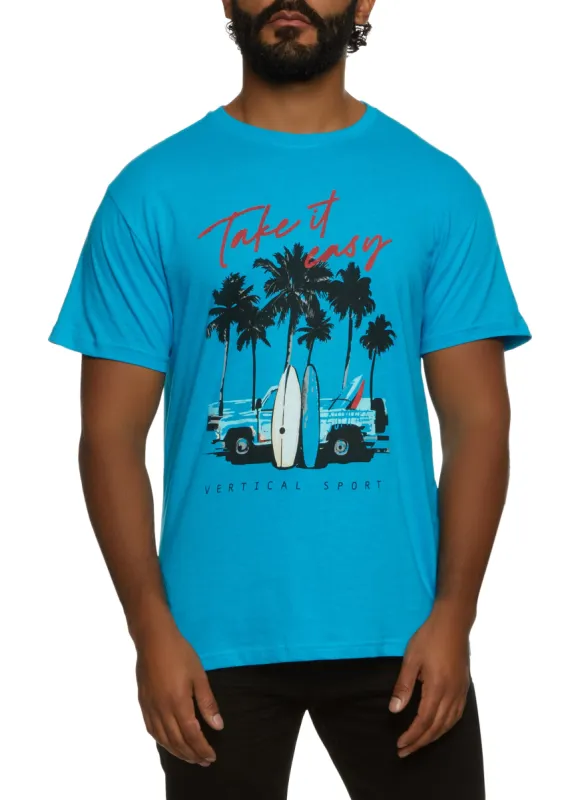 Mens Take It Easy Graphic T Shirt sold by Rainbow