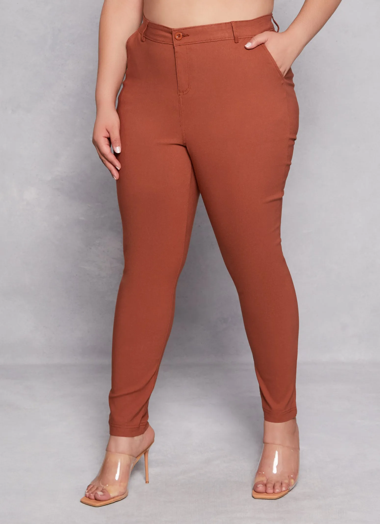 Plus Size Hyperstretch Skinny Leg Dress Pants sold by Rainbow product image thumbnail 2