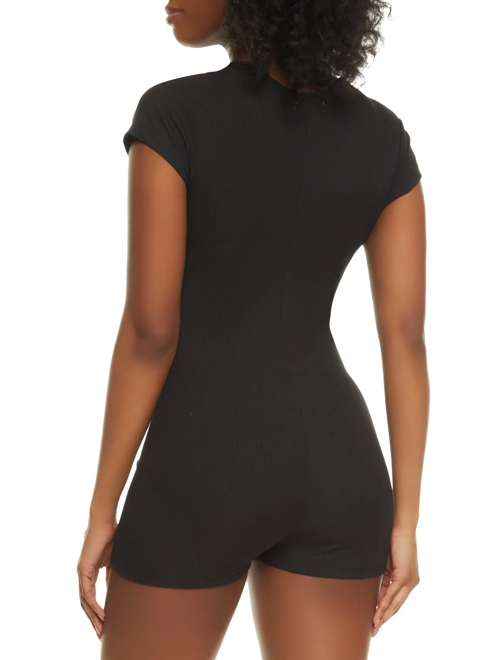 Ribbed Snap Button Front Pajama Romper sold by Rainbow product image thumbnail 2