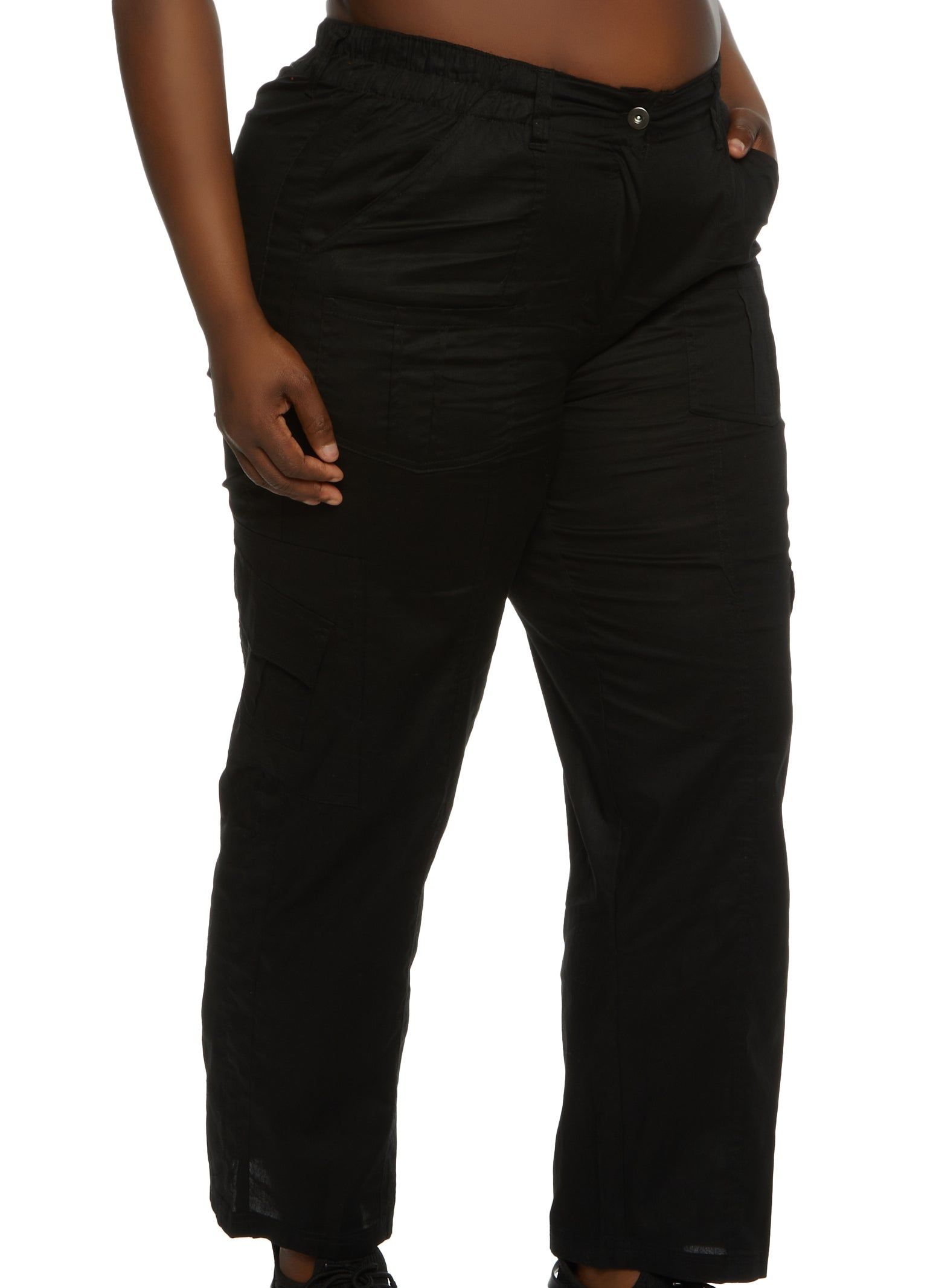 Plus Size Poplin Cargo Pants sold by Rainbow