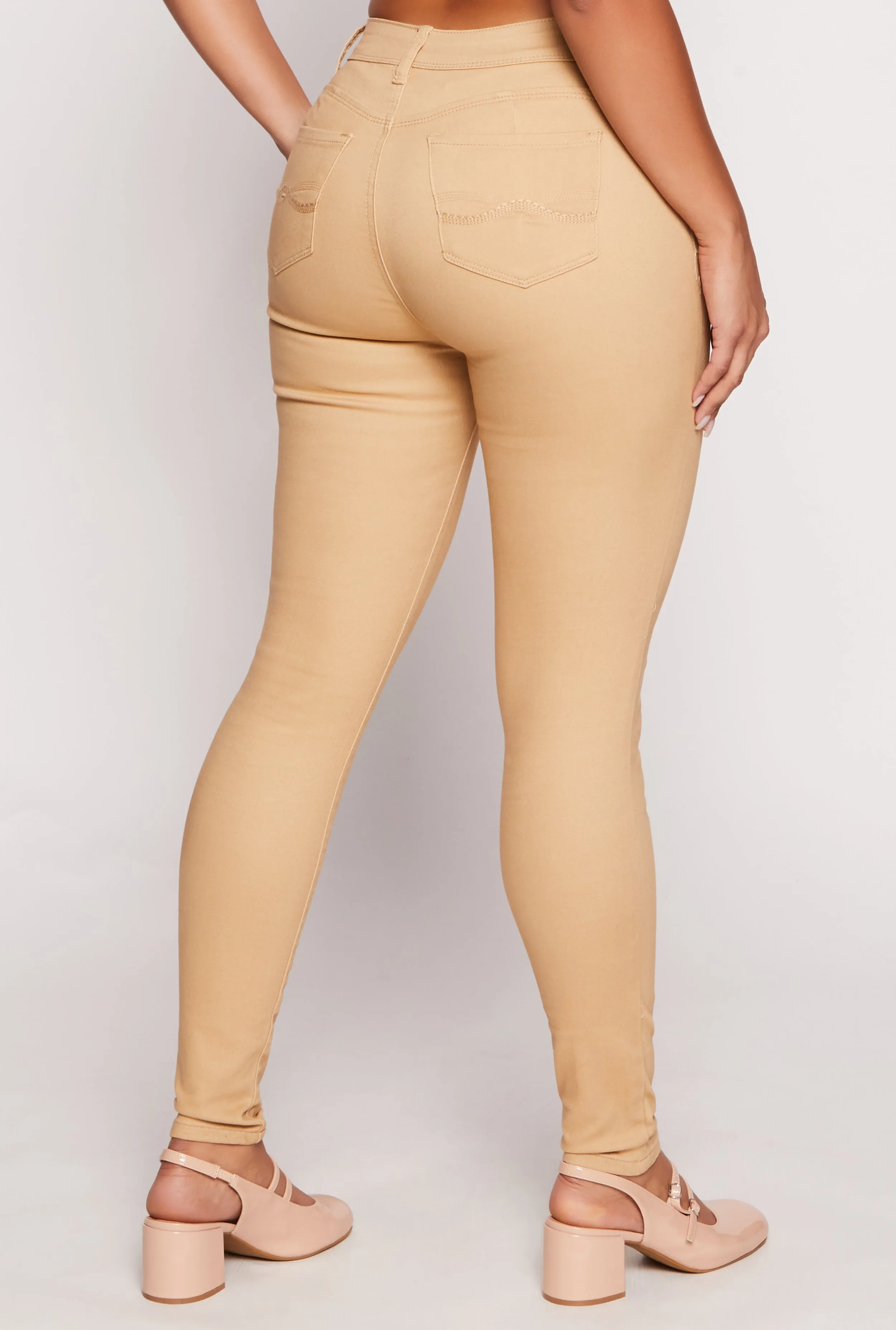 Twill High Waisted Skinny Leg Pants sold by Rainbow product image thumbnail 3
