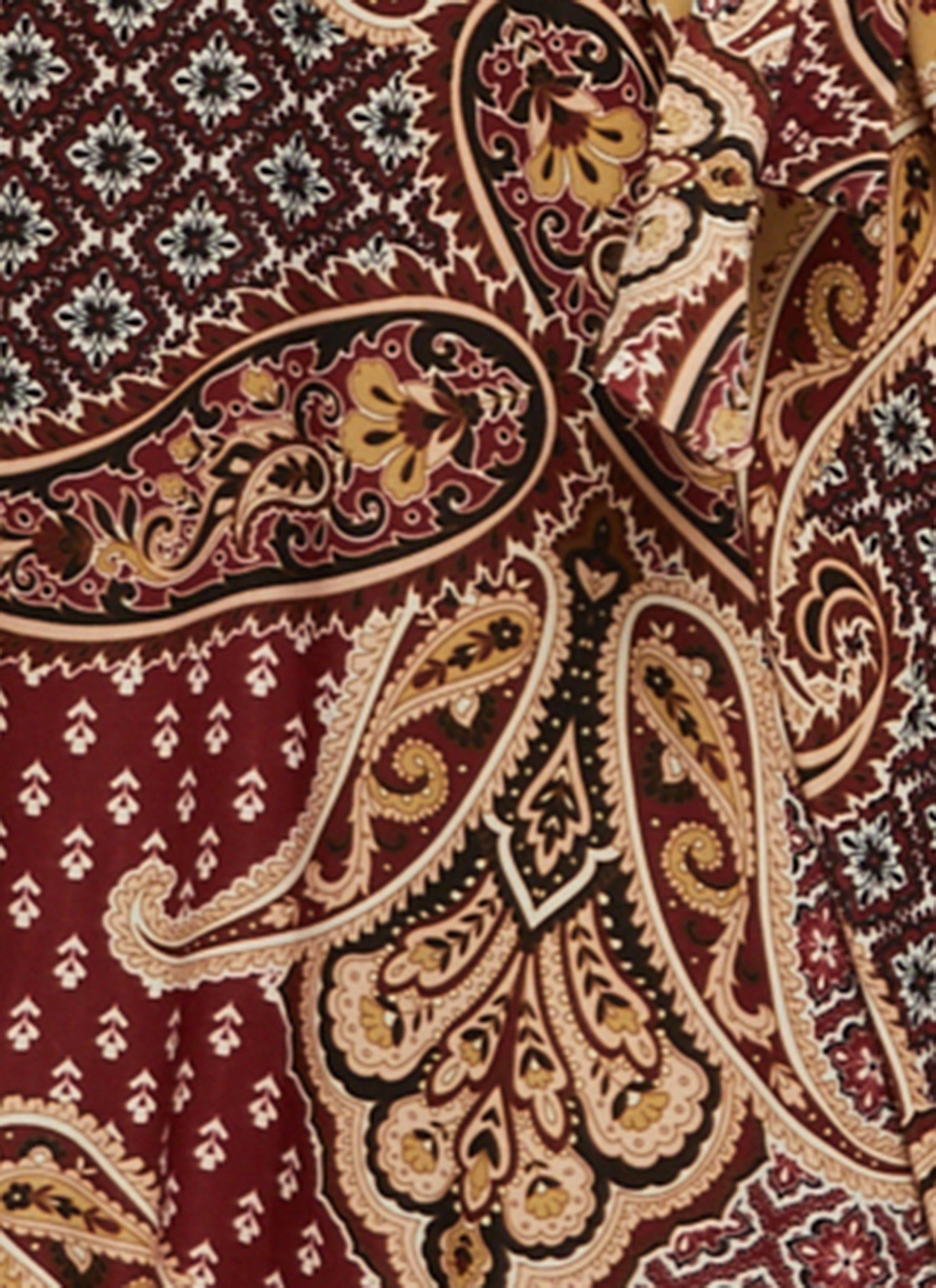 Plus Size Paisley Print Tie Waist Faux Wrap Dress sold by Rainbow product image thumbnail 4