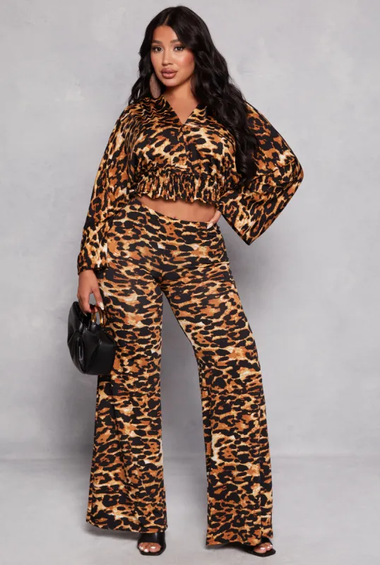 Leopard Print Palazzo Pants sold by Rainbow