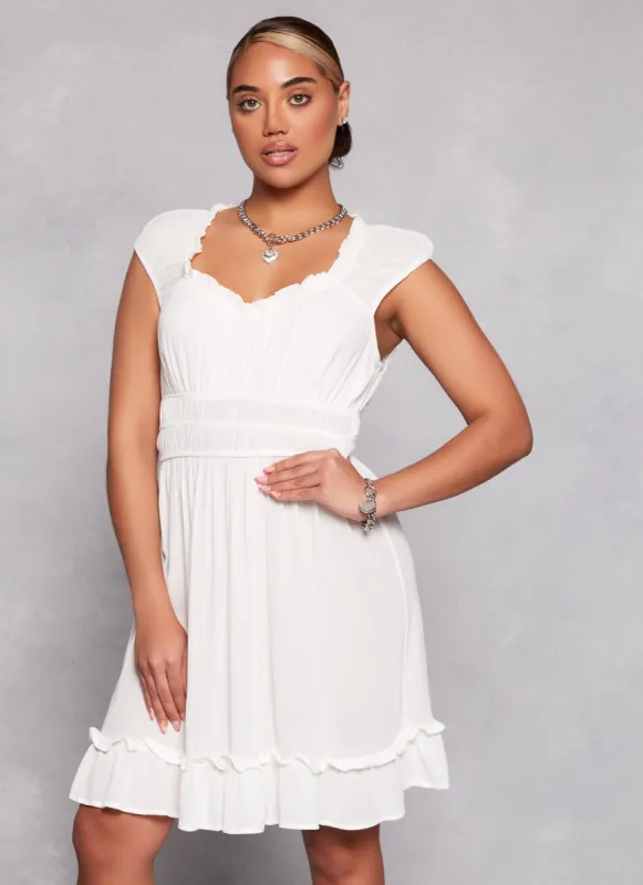 Open Tie Back Peasant Dress sold by Rainbow