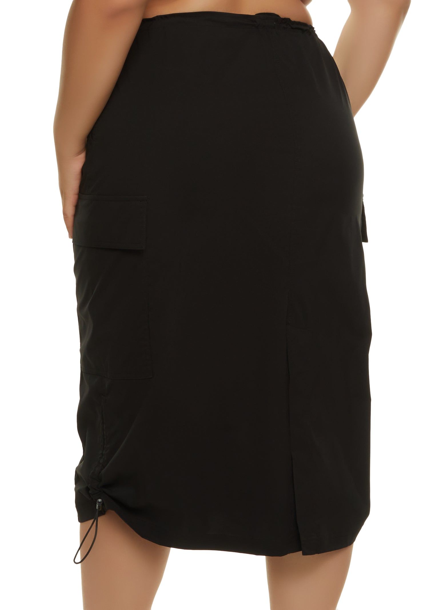Plus Size Toggle Drawstring Hem Cargo Skirt sold by Rainbow product image thumbnail 2