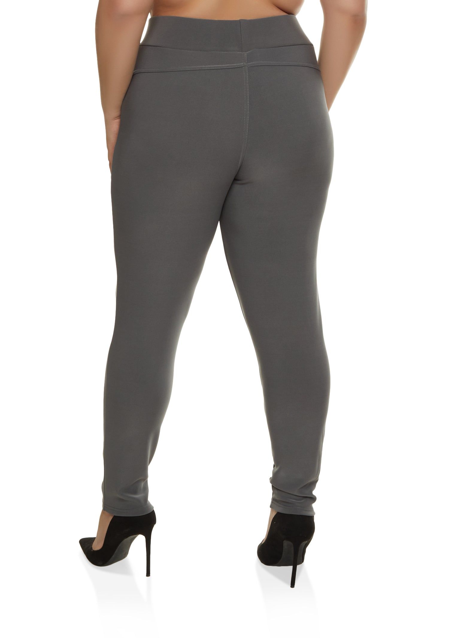 Plus Size Scuba High Waisted Pull On Pants sold by Rainbow product image thumbnail 2
