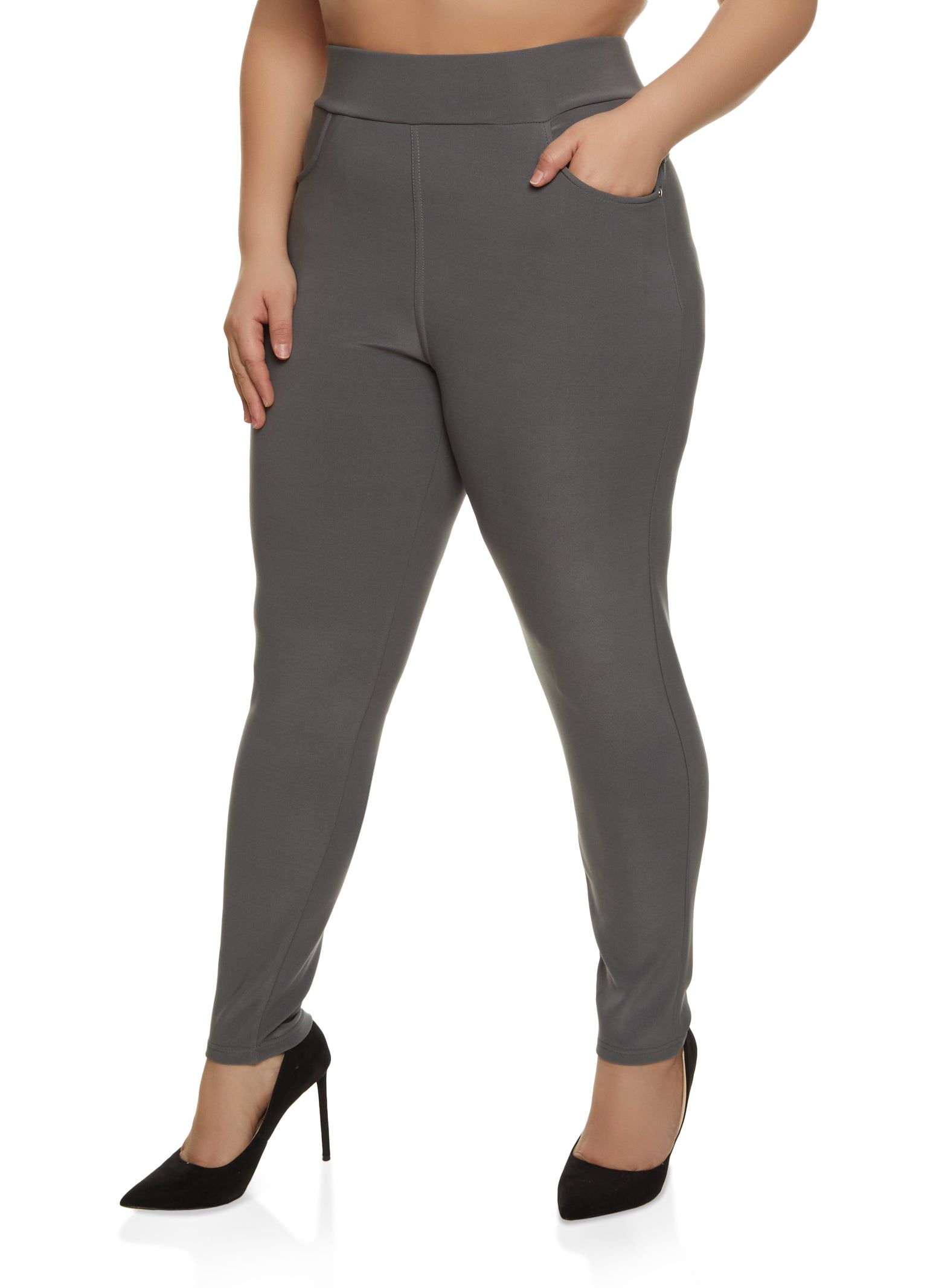 Plus Size Scuba High Waisted Pull On Pants sold by Rainbow