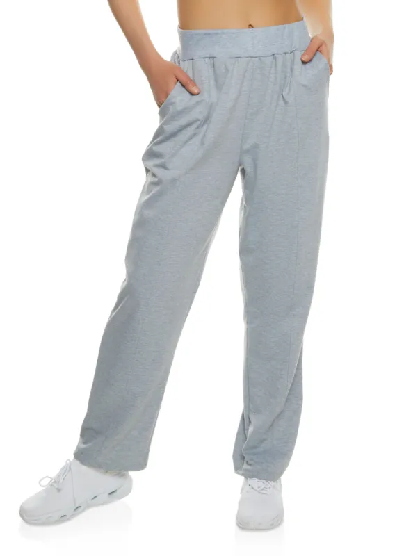 Pintuck Straight Leg Sweatpants sold by Rainbow