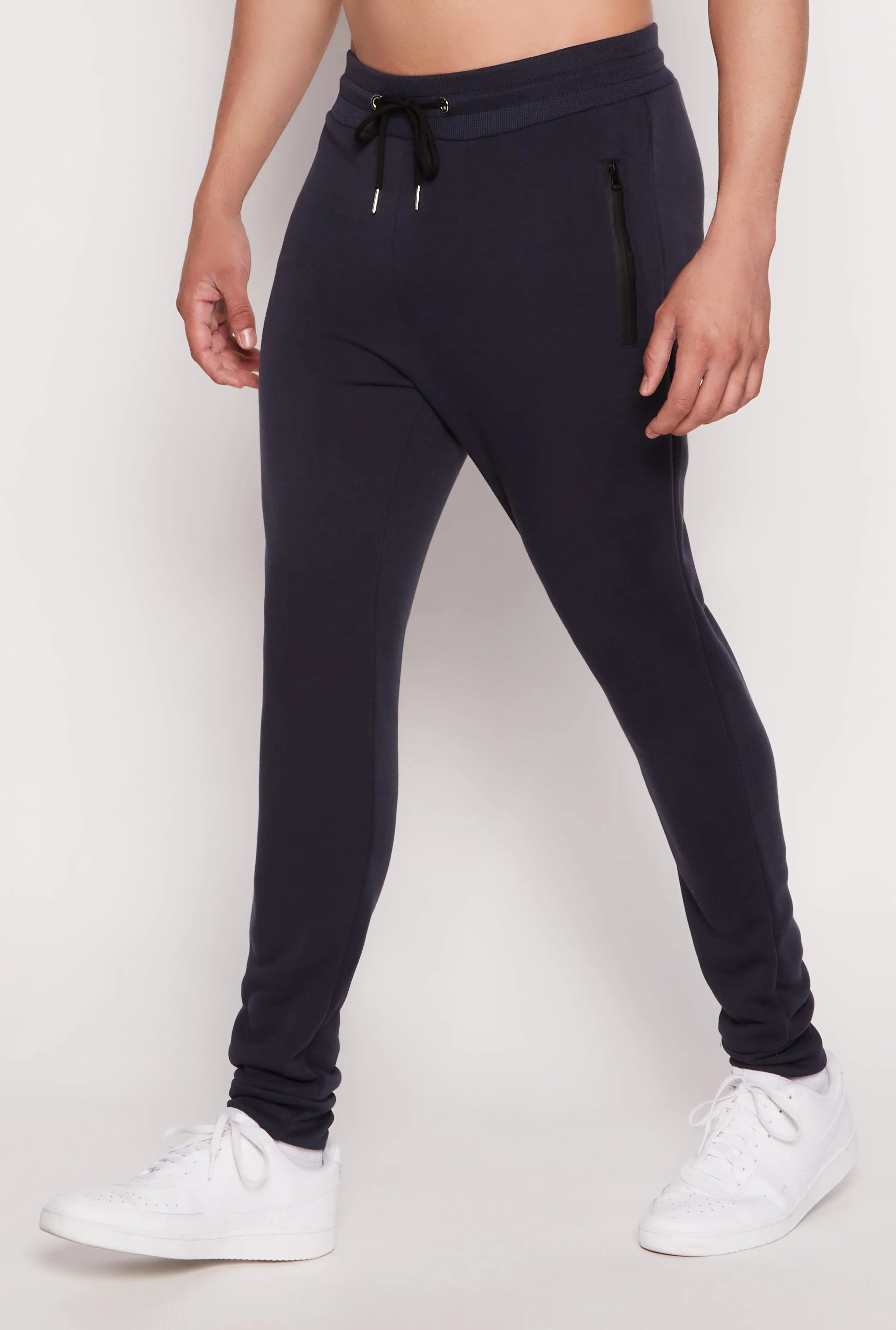 Mens Fleece Lined Zip Drawstring Joggers sold by Rainbow product image thumbnail 2