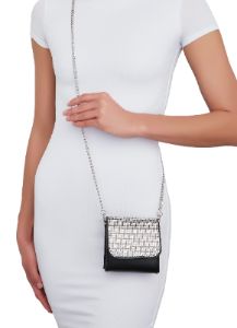 Rhinestone Flap Mini Crossbody Bag sold by Rainbow