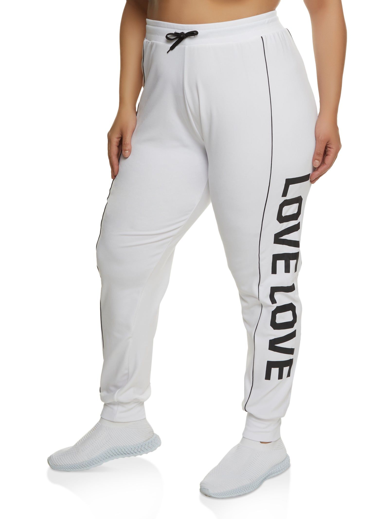Plus Size Love Side Graphic Joggers sold by Rainbow