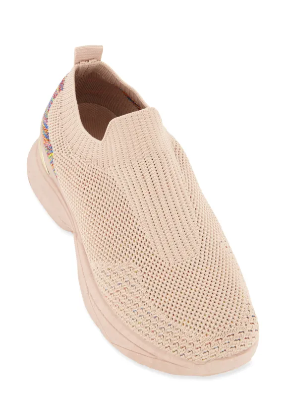 Color Block Textured Knit Slip On Sneakers sold by Rainbow