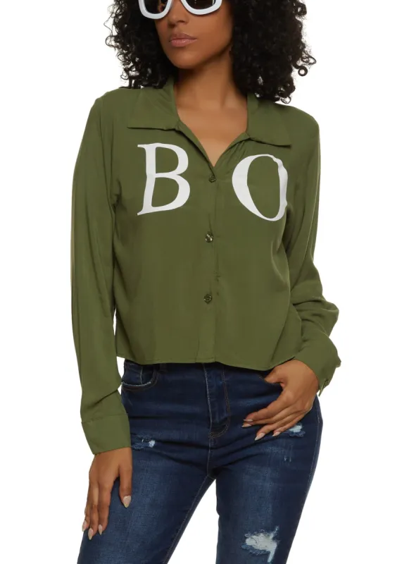 Boss Graphic Button Front Shirt sold by Rainbow