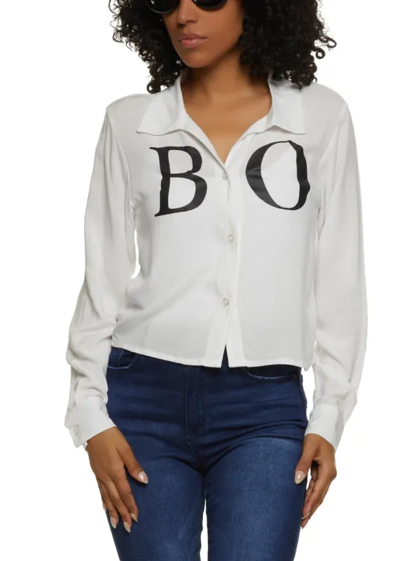 Boss Graphic Button Front Shirt sold by Rainbow