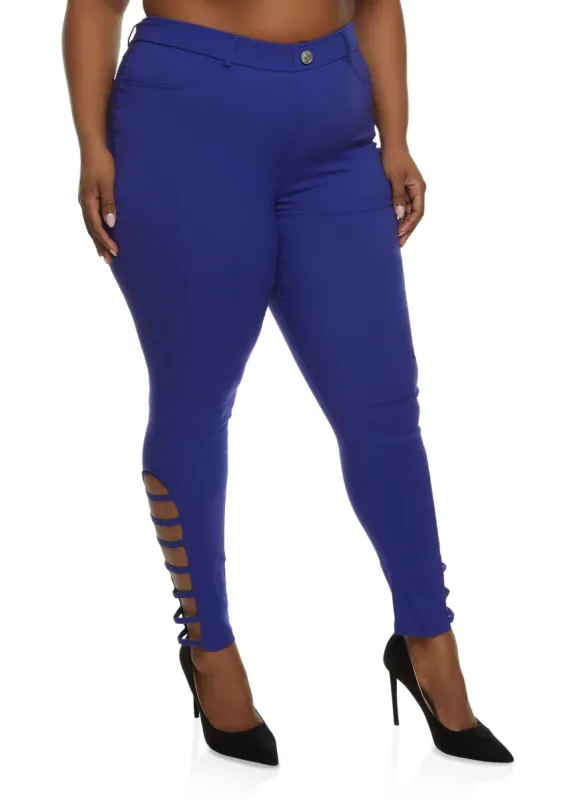 Plus Size Side Caged Detail Hyperstretch Pants sold by Rainbow
