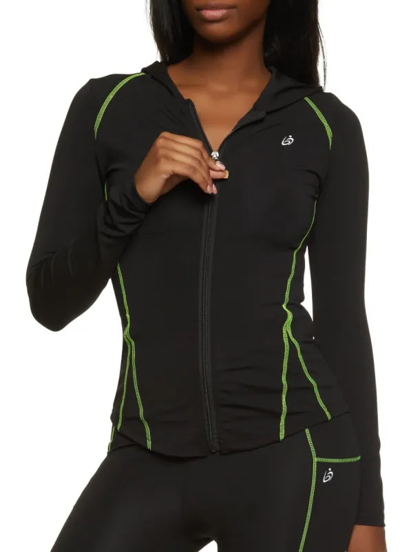 Contrast Stitch Hooded Track Jacket sold by Rainbow