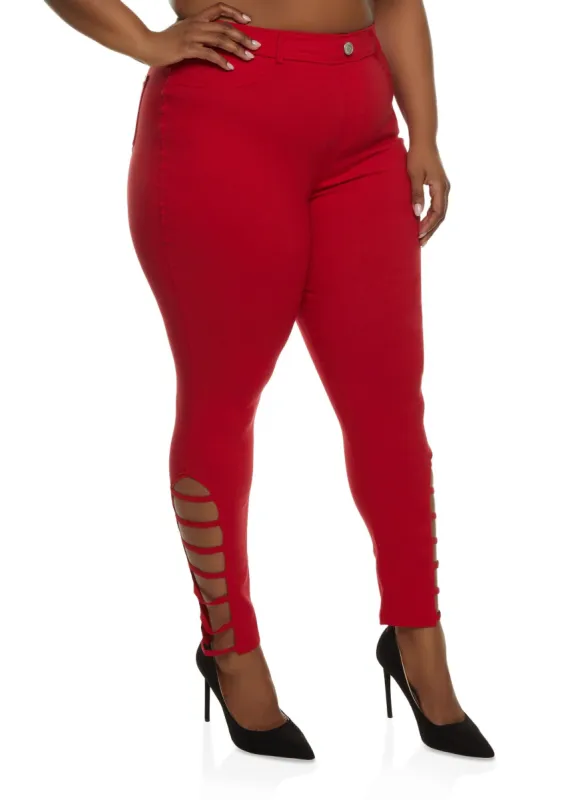 Plus Size Side Caged Detail Hyperstretch Pants sold by Rainbow