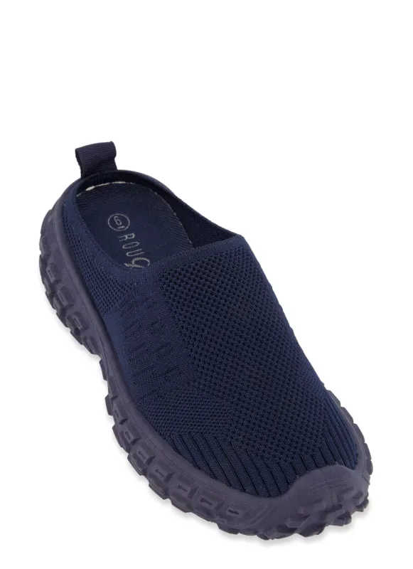 Textured Knit Backless Mule Sneakers sold by Rainbow