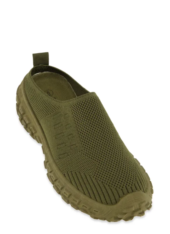 Textured Knit Backless Mule Sneakers sold by Rainbow