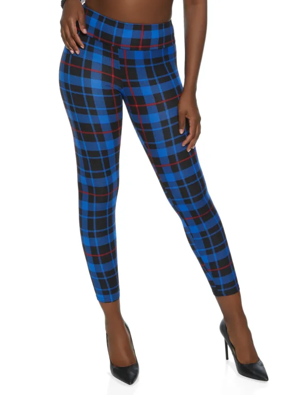 Plaid High Waisted Leggings sold by Rainbow