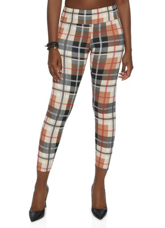 Plaid High Waisted Leggings sold by Rainbow