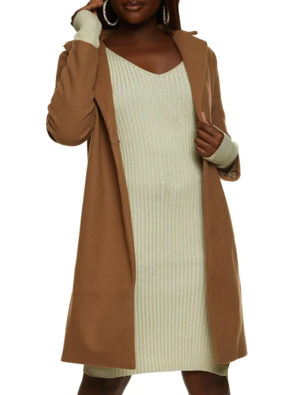 Single Button Notch Collar Coat sold by Rainbow