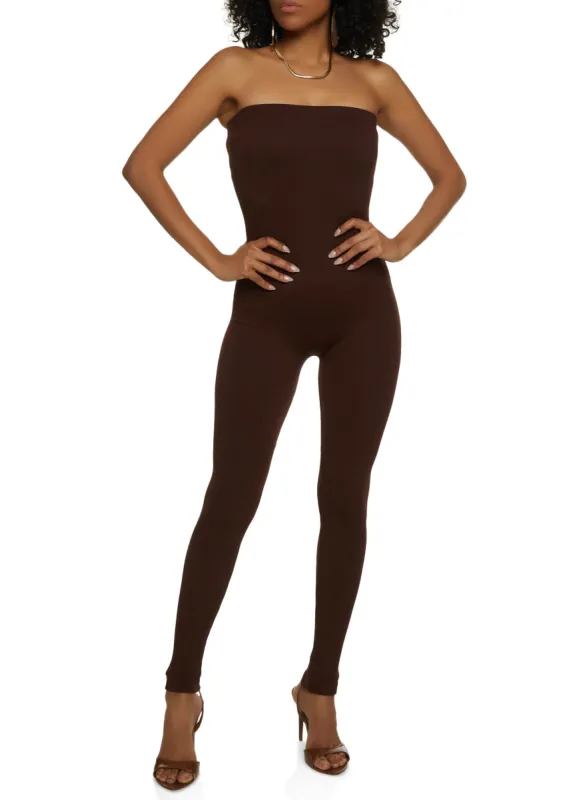 Strapless Ribbed Knit Catsuit sold by Rainbow