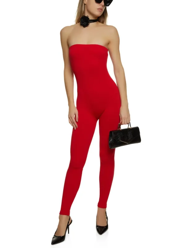 Strapless Ribbed Knit Catsuit sold by Rainbow