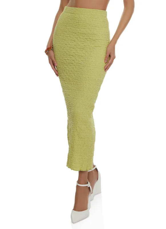 Textured Bodycon Maxi Skirt sold by Rainbow