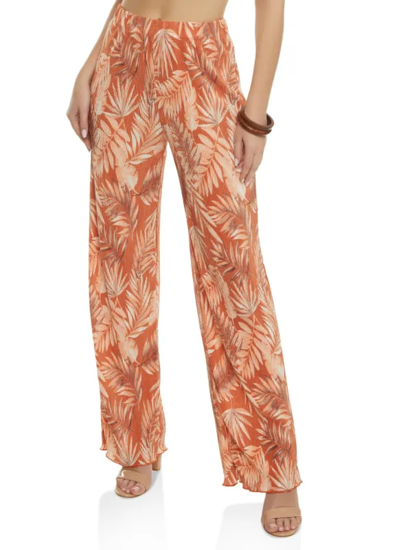 Tropical Print Palazzo Pants sold by Rainbow