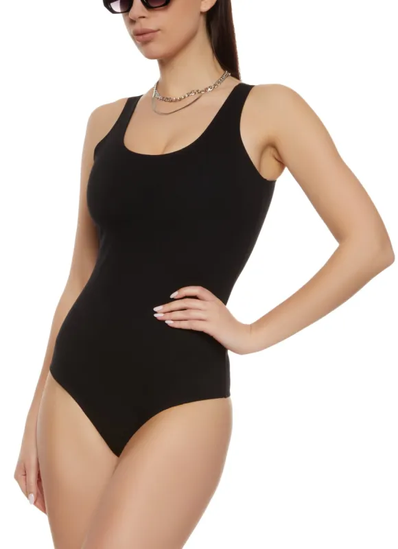 Basic Scoop Neck Tank Bodysuit sold by Rainbow