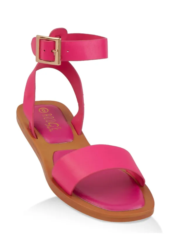 Solid Ankle Strap Sandals sold by Rainbow