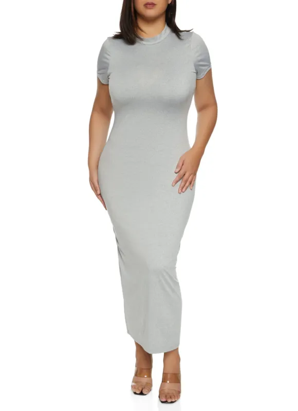Plus Size Basic T Shirt Maxi Dress sold by Rainbow
