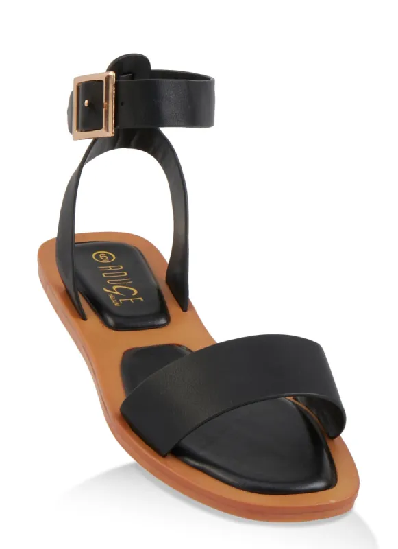 Solid Ankle Strap Sandals sold by Rainbow