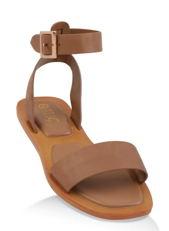 Solid Ankle Strap Sandals sold by Rainbow
