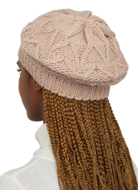Cable Knitted Beret sold by Rainbow