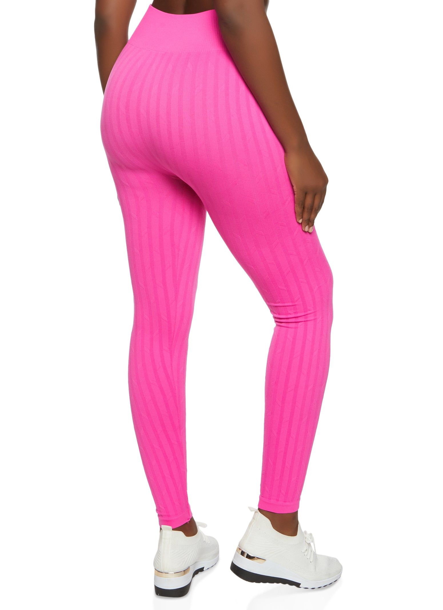 Seamless Ribbed High Waisted Leggings sold by Rainbow product image thumbnail 2