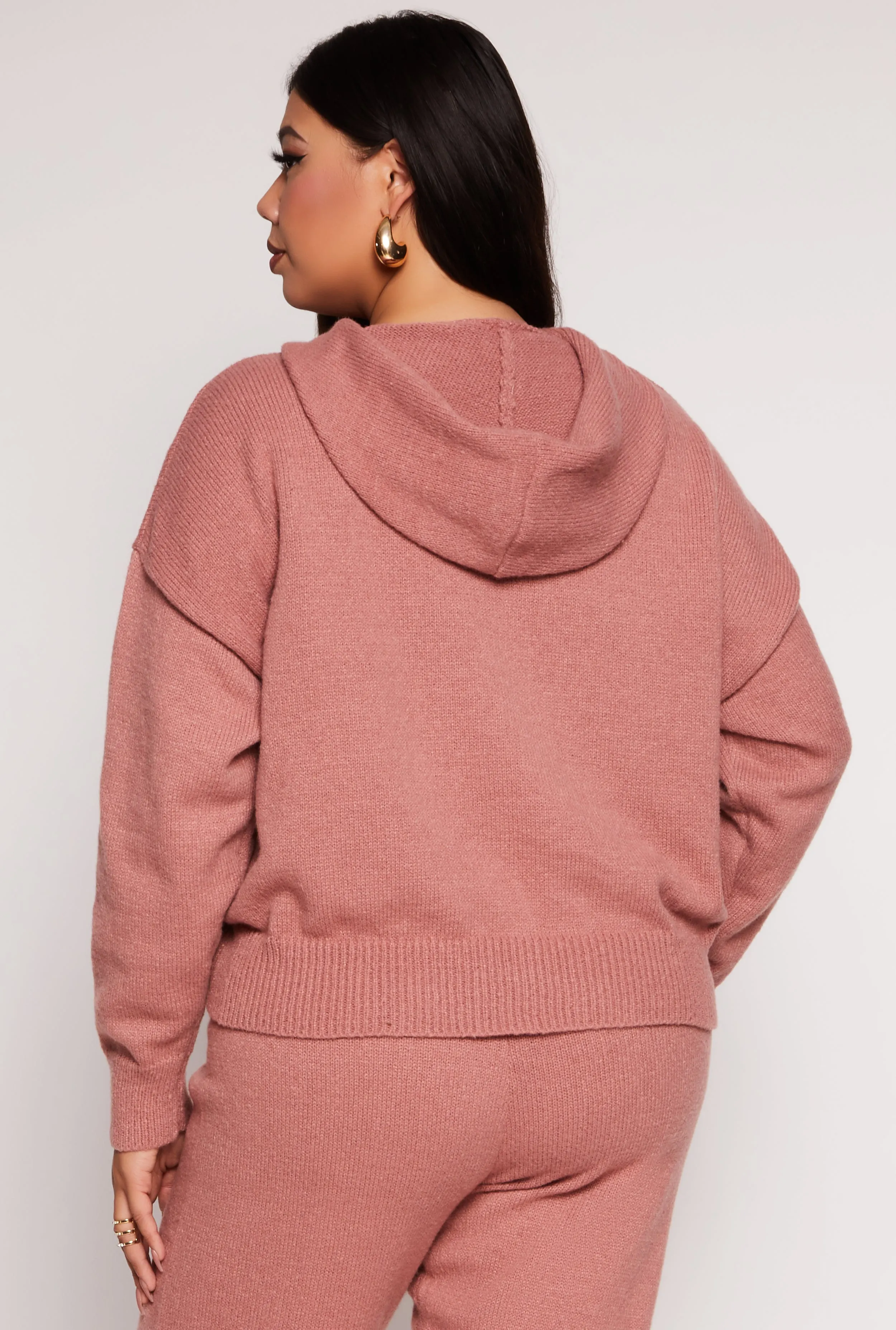 Plus Size Brushed Knit Pullover Hoodie sold by Rainbow product image thumbnail 3